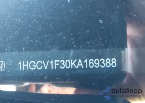 2019 Honda Accord Sport из США, поврежденный, VIN 1HGCV1F30KA169388